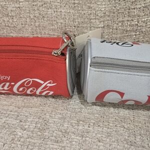 Coca-Cola Red and White Zippered Purses